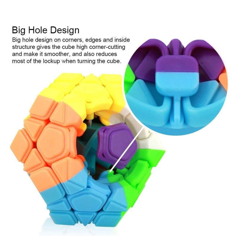 Jucarii, Copii si Bebe - Jucarii si jocuri - Jucarii & jocuri educative - Jocuri si jucarii educative - Cub Magic 3x3x3 Moyu Megaminx, MofangJiaoShi Stickerless, 43Cub-1 - Infinity.ro