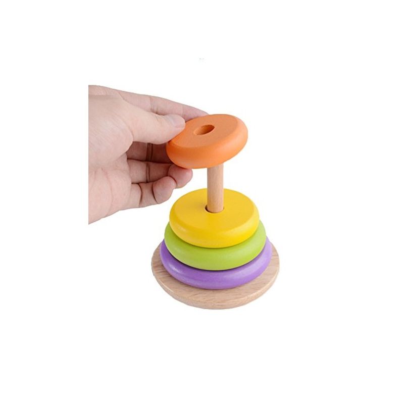 Jucarii, Copii si Bebe - Jucarii si jocuri - Jucarii & jocuri educative - Jucarii interactive - Stivuitor din lemn curCubeu, Lion, 7 piese, KT6018 - Infinity.ro