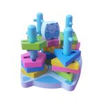 Jucarii, Copii si Bebe - Jucarii si jocuri - Jucarii & jocuri educative - Jucarii interactive - Jucarie cu forme geometrice din lemn, 21 piese, AK45 - Infinity.ro