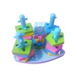 Jucarii, Copii si Bebe - Jucarii si jocuri - Jucarii & jocuri educative - Jucarii interactive - Jucarie cu forme geometrice din lemn, 21 piese, AK45 - Infinity.ro