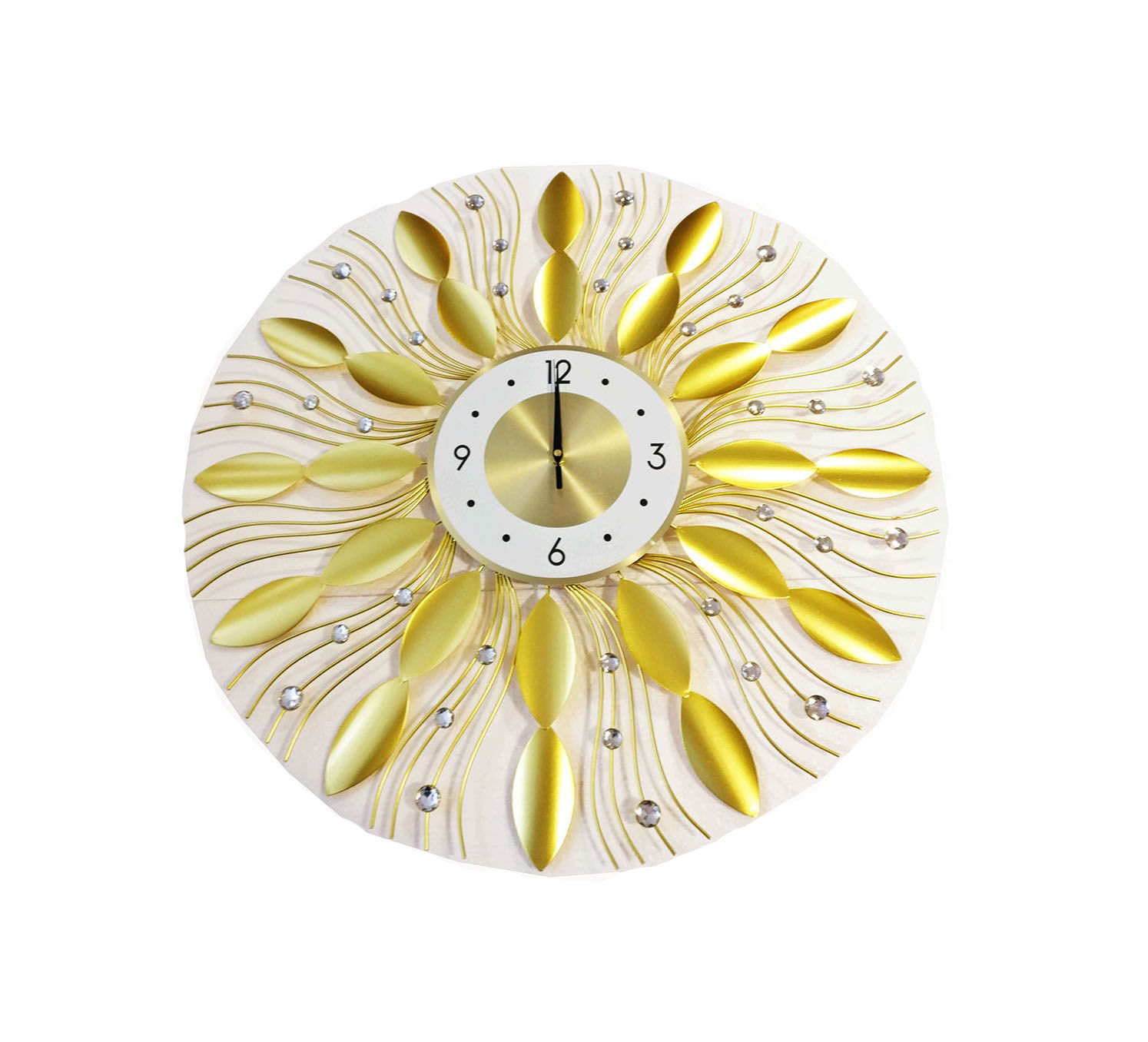 Ceas decorativ elegant, stil soare, silentios, 70 cm, 8179-2X