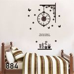 Casa si Gradina - Decoratiuni - Tapet - Ceas decorativ de perete, Vintage, Ceas cu Autocolant, 40 cm, CD884 - Infinity.ro
