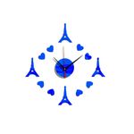 Casa si Gradina - Decoratiuni - Decoratiuni perete - Ceas decorativ de perete, Turnul Eiffel, Oglinda acrilica, 40 cm, MC-077 - Infinity.ro