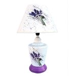 Casa si Gradina - Corpuri si surse de iluminat - Veioze si lampi - Veioze - Veioza cu imprimeu buchete de lavanda, soclu E17, 40W, 570E1 - Infinity.ro