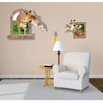 Casa si Gradina - Decoratiuni - Stickere decorative - Sticker decorativ, fereastra cu 2 girafe 130 cm, 60STK - Infinity.ro