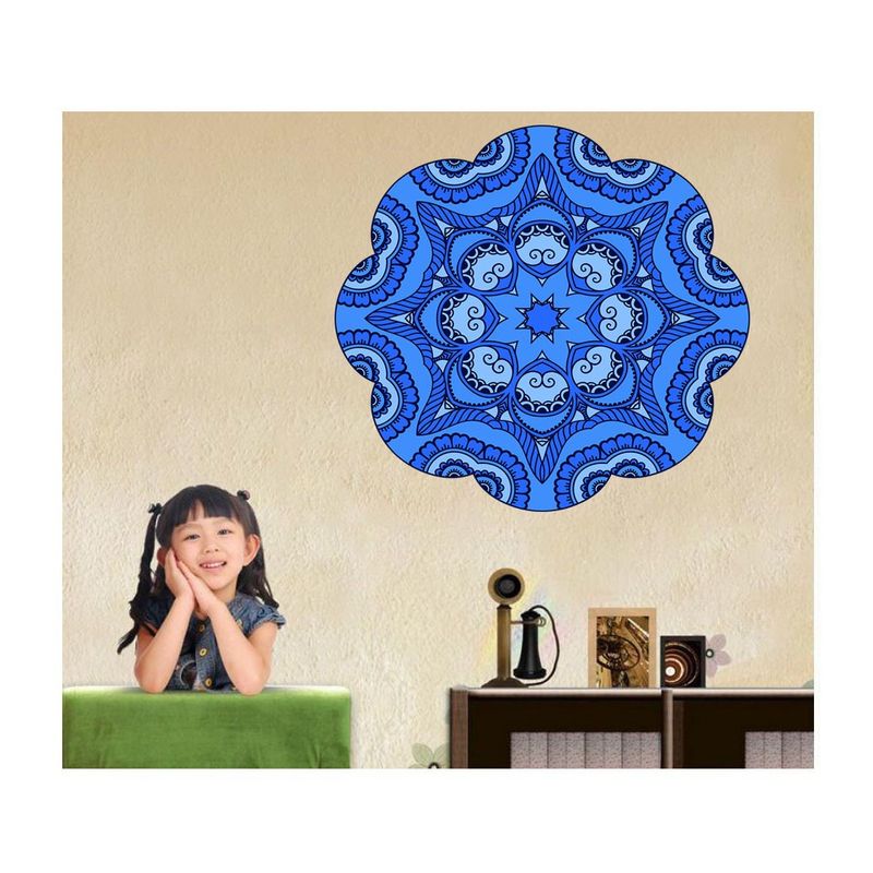 Casa si Gradina - Decoratiuni - Stickere decorative - Sticker decorativ Mandala, Albastru, 50 cm, 1066STK - Infinity.ro