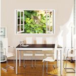 Casa si Gradina - Decoratiuni - Stickere decorative - Sticker decorativ, Fereastra 3D, Pisica, 85 cm, 503STK - Infinity.ro