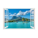 Casa si Gradina - Decoratiuni - Stickere decorative - Sticker decorativ, Fereastra 3D, Ocean, 85 cm, 554STK - Infinity.ro