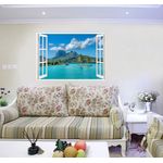 Casa si Gradina - Decoratiuni - Stickere decorative - Sticker decorativ, Fereastra 3D, Ocean, 85 cm, 554STK - Infinity.ro