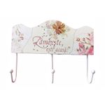 Casa si Gradina - Mobilier - Organizare si depozitare - Cuiere - Cuier cu 3 agatatori, Zambeste esti acasa, 22 cm, 728A - Infinity.ro