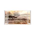 Casa si Gradina - Decoratiuni - Stickere decorative - Sticker decorativ, Fereastra 3D, Toamna, 85 cm, 262STK - Infinity.ro