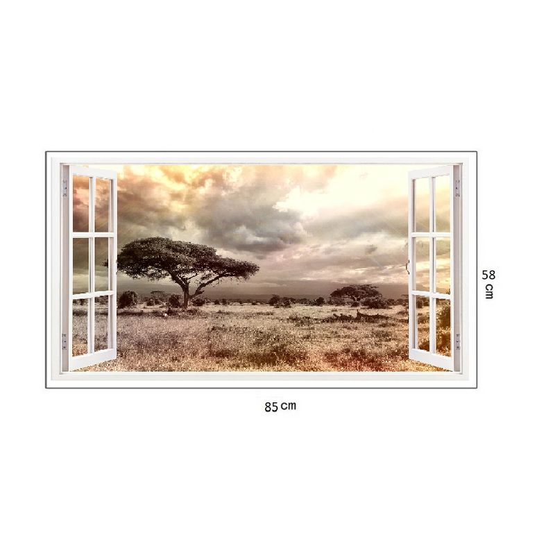 Casa si Gradina - Decoratiuni - Stickere decorative - Sticker decorativ, Fereastra 3D, Toamna, 85 cm, 262STK - Infinity.ro
