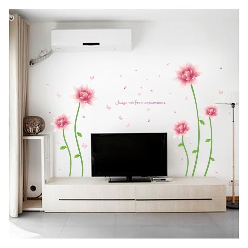 Casa si Gradina - Decoratiuni - Stickere decorative - Sticker decorativ, flori roz, 187 cm, 732STK - Infinity.ro