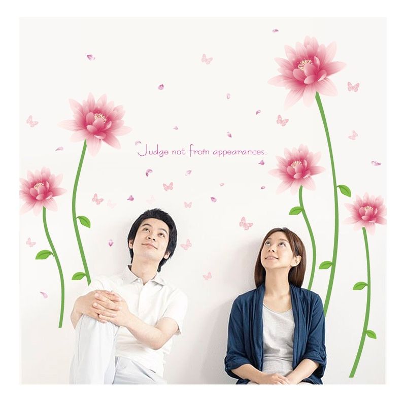 Casa si Gradina - Decoratiuni - Stickere decorative - Sticker decorativ, flori roz, 187 cm, 732STK - Infinity.ro