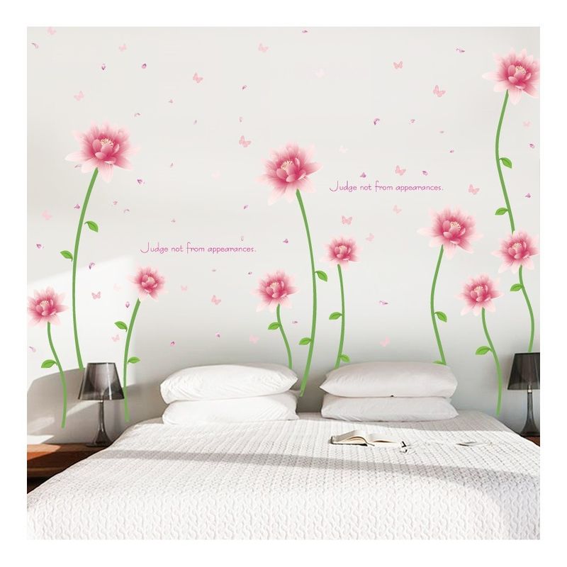 Casa si Gradina - Decoratiuni - Stickere decorative - Sticker decorativ, flori roz, 187 cm, 732STK - Infinity.ro