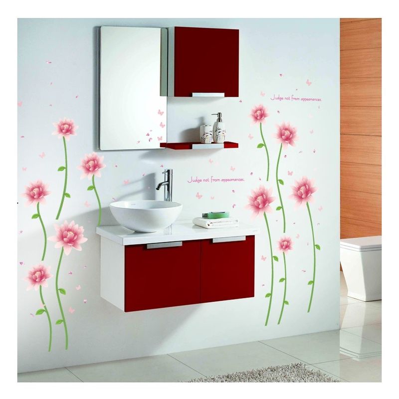Casa si Gradina - Decoratiuni - Stickere decorative - Sticker decorativ, flori roz, 187 cm, 732STK - Infinity.ro