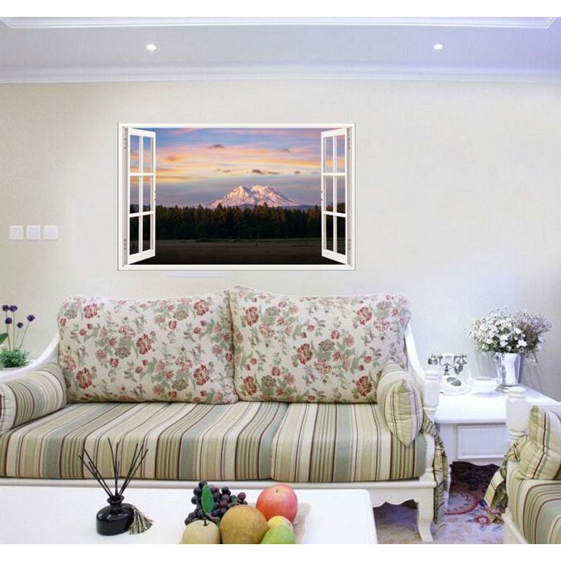 Casa si Gradina - Decoratiuni - Stickere decorative - Sticker decorativ, Fereastra 3D, Padure, 85 cm, 542STK-3 - Infinity.ro