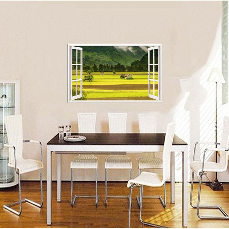 Casa si Gradina - Decoratiuni - Stickere decorative - Sticker decorativ, Fereastra 3D, Padure, 85 cm, 551STK - Infinity.ro