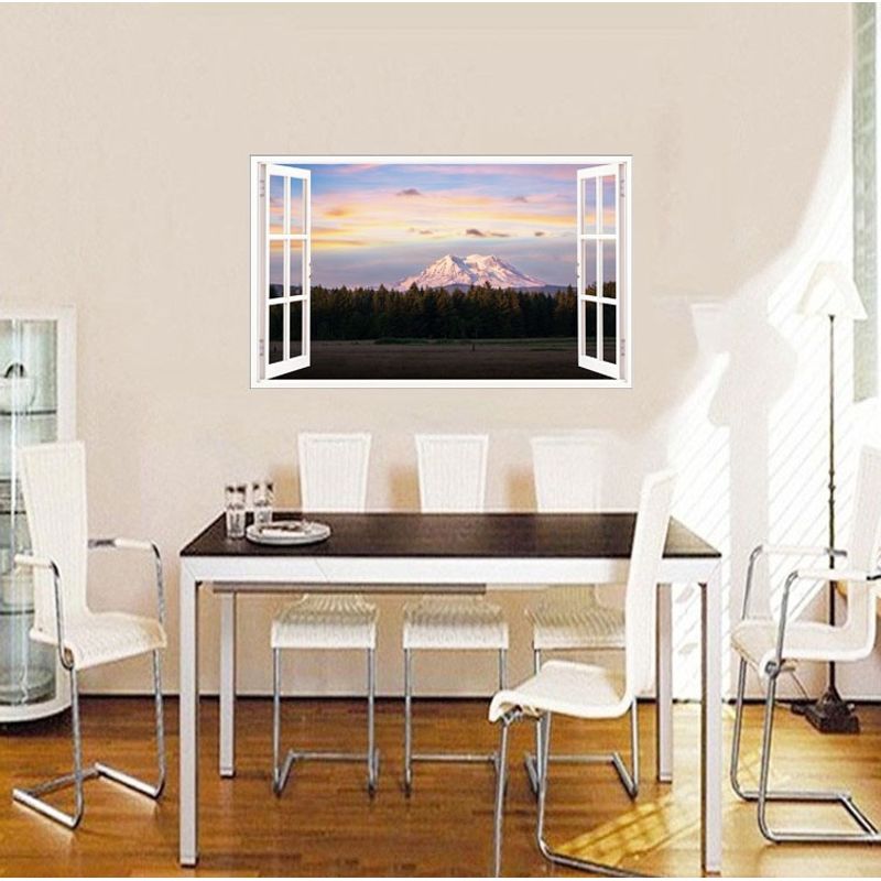 Casa si Gradina - Decoratiuni - Stickere decorative - Sticker decorativ, Fereastra 3D, Padure, 85 cm, 542STK-3 - Infinity.ro