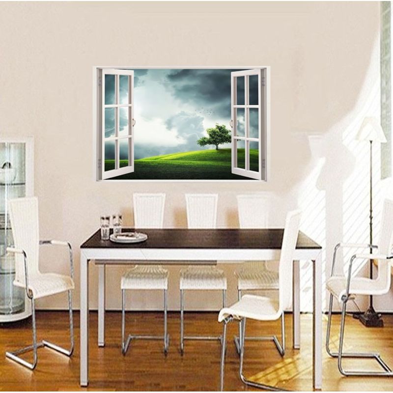 Casa si Gradina - Decoratiuni - Stickere decorative - Sticker decorativ, Fereastra 3D, Nor, 85 cm, 532STK - Infinity.ro