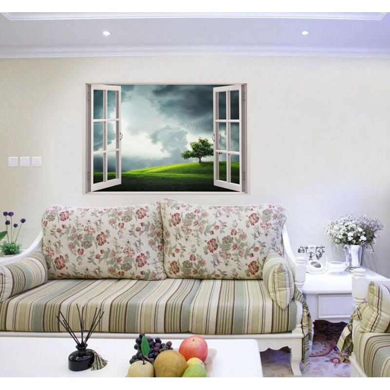 Casa si Gradina - Decoratiuni - Stickere decorative - Sticker decorativ, Fereastra 3D, Nor, 85 cm, 532STK - Infinity.ro