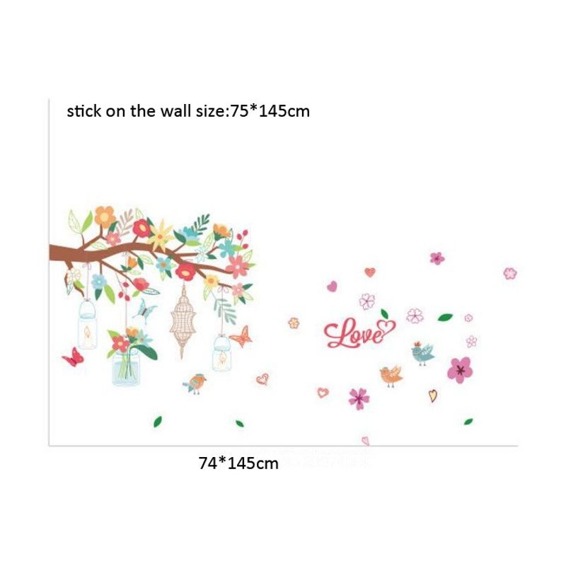 Casa si Gradina - Decoratiuni - Stickere decorative - Sticker decorativ, Ramura cu flori, 145 cm, 719STK - Infinity.ro