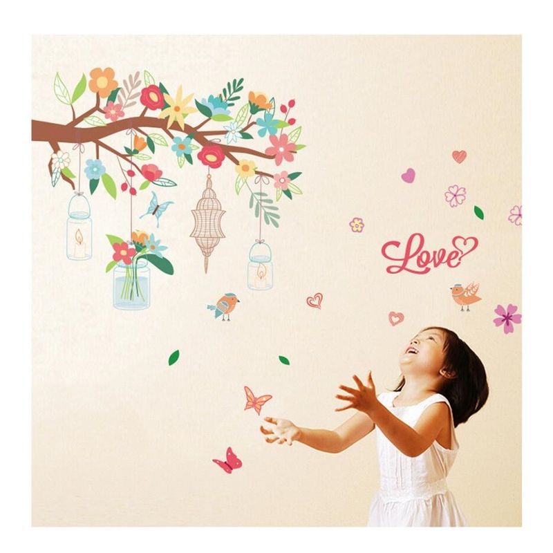 Casa si Gradina - Decoratiuni - Stickere decorative - Sticker decorativ, Ramura cu flori, 145 cm, 719STK - Infinity.ro