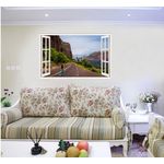 Casa si Gradina - Decoratiuni - Stickere decorative - Sticker decorativ, Fereastra 3D, Munti, 85 cm, 573STK - Infinity.ro