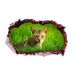 Casa si Gradina - Decoratiuni - Stickere decorative - Sticker decorativ, Gaura in perete 3D, Pisica, 85 cm, 408STK - Infinity.ro