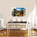 Casa si Gradina - Decoratiuni - Stickere decorative - Sticker decorativ, Fereastra 3D, Peisaj de munte, 85 cm, 578STK - Infinity.ro