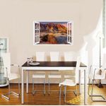 Casa si Gradina - Decoratiuni - Stickere decorative - Sticker decorativ, Fereastra 3D, Munte, 85 cm, 674STK - Infinity.ro