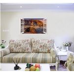Casa si Gradina - Decoratiuni - Stickere decorative - Sticker decorativ, Fereastra 3D, Munte, 85 cm, 674STK - Infinity.ro