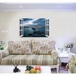 Casa si Gradina - Decoratiuni - Stickere decorative - Sticker decorativ, Fereastra 3D, Ocean, 85 cm, 556STK - Infinity.ro