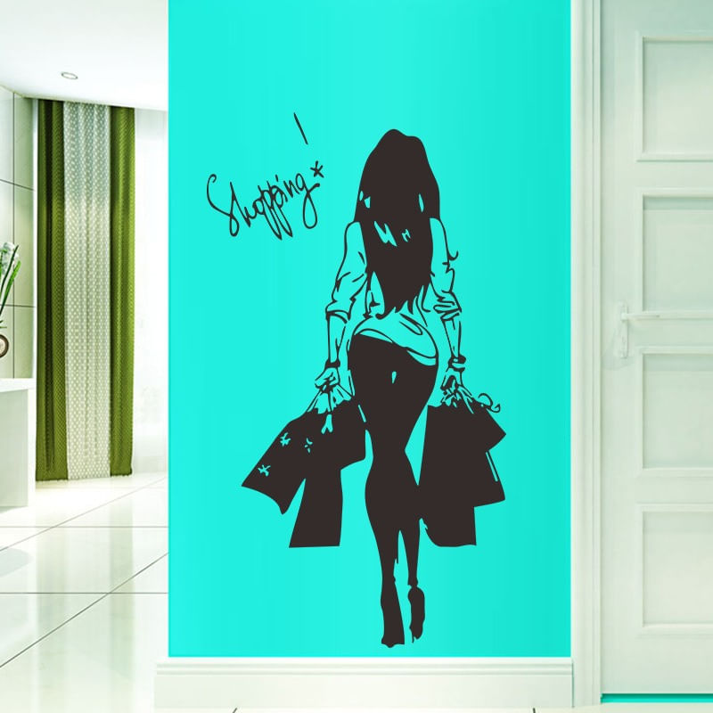 Casa si Gradina - Decoratiuni - Stickere decorative - Sticker decorativ, Shopping, 75 cm, 818STK - Infinity.ro