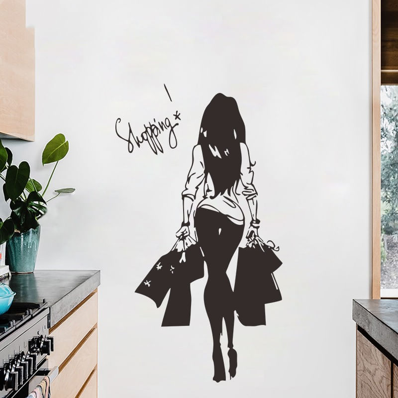 Casa si Gradina - Decoratiuni - Stickere decorative - Sticker decorativ, Shopping, 75 cm, 818STK - Infinity.ro