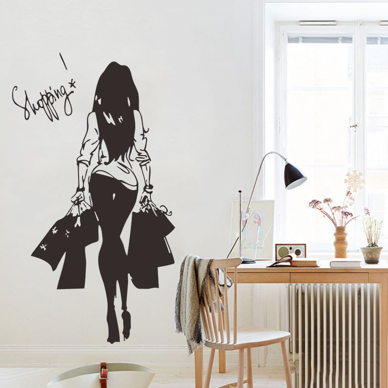 Casa si Gradina - Decoratiuni - Stickere decorative - Sticker decorativ, Shopping, 75 cm, 818STK - Infinity.ro