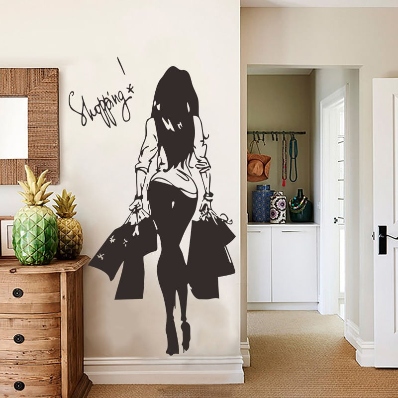 Casa si Gradina - Decoratiuni - Stickere decorative - Sticker decorativ, Shopping, 75 cm, 818STK - Infinity.ro