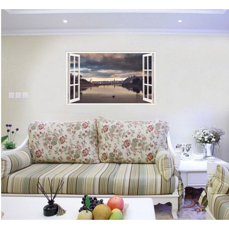 Casa si Gradina - Decoratiuni - Stickere decorative - Sticker decorativ, Fereastra 3D, Waterford, 85 cm, 651STK - Infinity.ro
