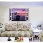 Casa si Gradina - Decoratiuni - Stickere decorative - Sticker decorativ, Fereastra 3D, Lac, 85 cm, 542STK-1 - Infinity.ro