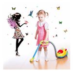 Casa si Gradina - Decoratiuni - Stickere decorative - Sticker decorativ, Printesa, Fluturi, 110 cm, 730STK - Infinity.ro