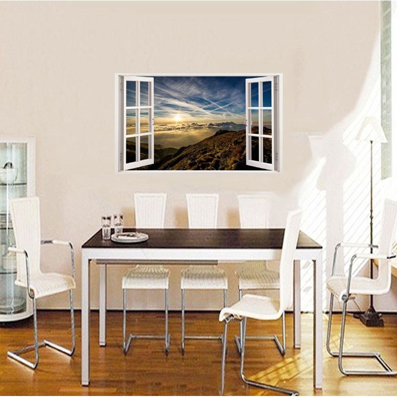 Casa si Gradina - Decoratiuni - Stickere decorative - Sticker decorativ, Fereastra 3D, Cer, 85 cm, 531STK - Infinity.ro