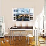 Casa si Gradina - Decoratiuni - Stickere decorative - Sticker decorativ, Fereastra 3D, Sosea, 85 cm, 518STK - Infinity.ro