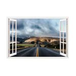 Casa si Gradina - Decoratiuni - Stickere decorative - Sticker decorativ, Fereastra 3D, Sosea, 85 cm, 518STK - Infinity.ro