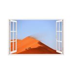 Casa si Gradina - Decoratiuni - Stickere decorative - Sticker decorativ, Fereastra 3D, Dune de nisip, 85 cm, 201STK - Infinity.ro
