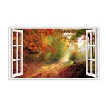 Casa si Gradina - Decoratiuni - Stickere decorative - Sticker decorativ, Fereastra 3D, Padure, 85 cm, 540STK - Infinity.ro