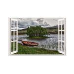 Casa si Gradina - Decoratiuni - Stickere decorative - Sticker decorativ, Fereastra 3D, Lac, 85 cm, 606STK - Infinity.ro