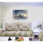 Casa si Gradina - Decoratiuni - Stickere decorative - Sticker decorativ, Fereastra 3D, Avion, 85 cm, 646STK - Infinity.ro