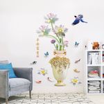 Casa si Gradina - Decoratiuni - Stickere decorative - Sticker decorativ, Vaza cu flori, 115 cm, 759STK - Infinity.ro