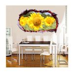 Casa si Gradina - Decoratiuni - Stickere decorative - Sticker decorativ, Gaura in perete 3D, floarea soarelui, 85 cm, 336STK-1 - Infinity.ro