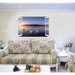 Casa si Gradina - Decoratiuni - Stickere decorative - Sticker decorativ, Fereastra 3D, Ocean, 85 cm, 555STK - Infinity.ro